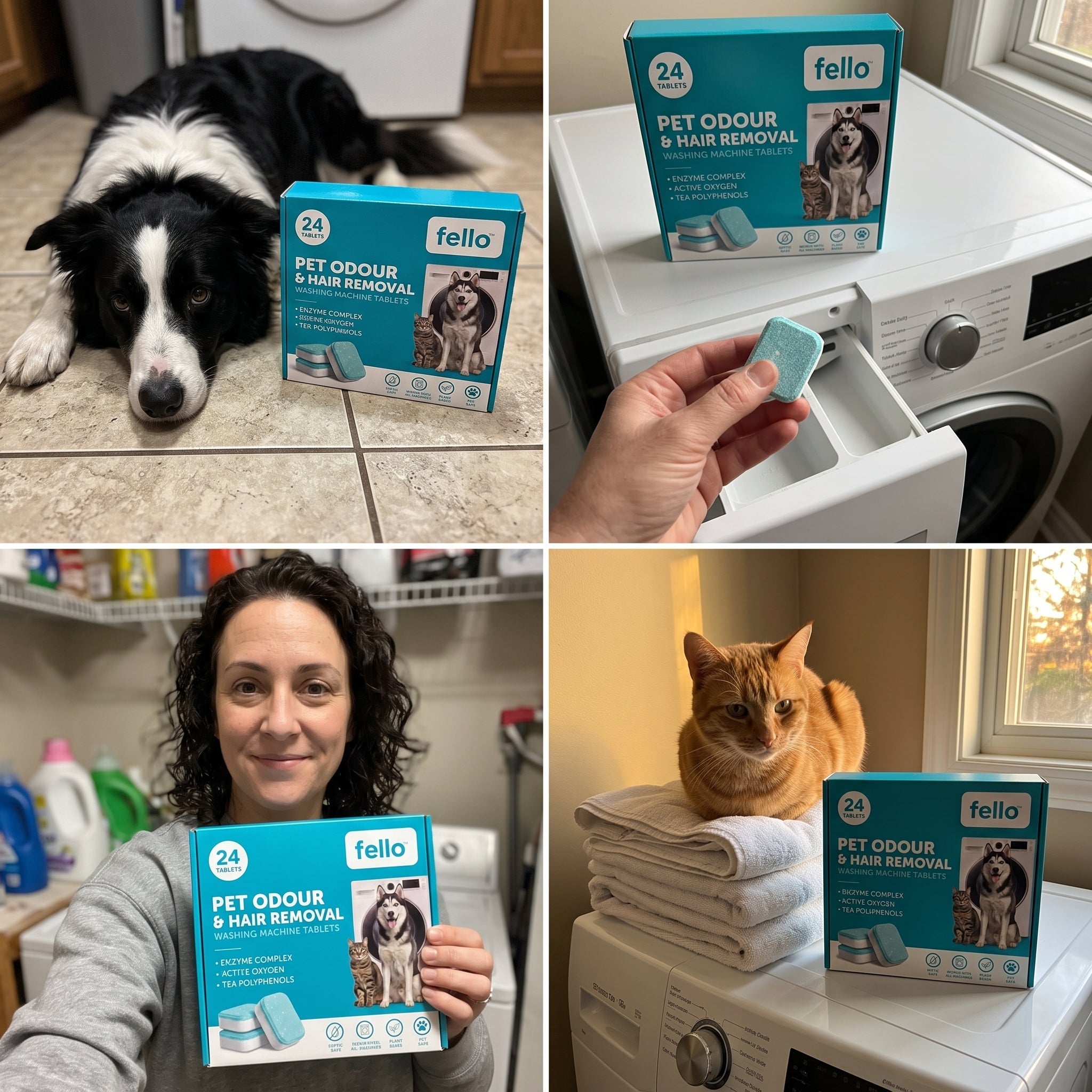 Fello™ - Pet-Formulated Washing Machine Deep Cleaning Tablets