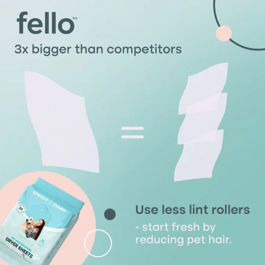 fello™ - Pet Hair Dryer Sheets