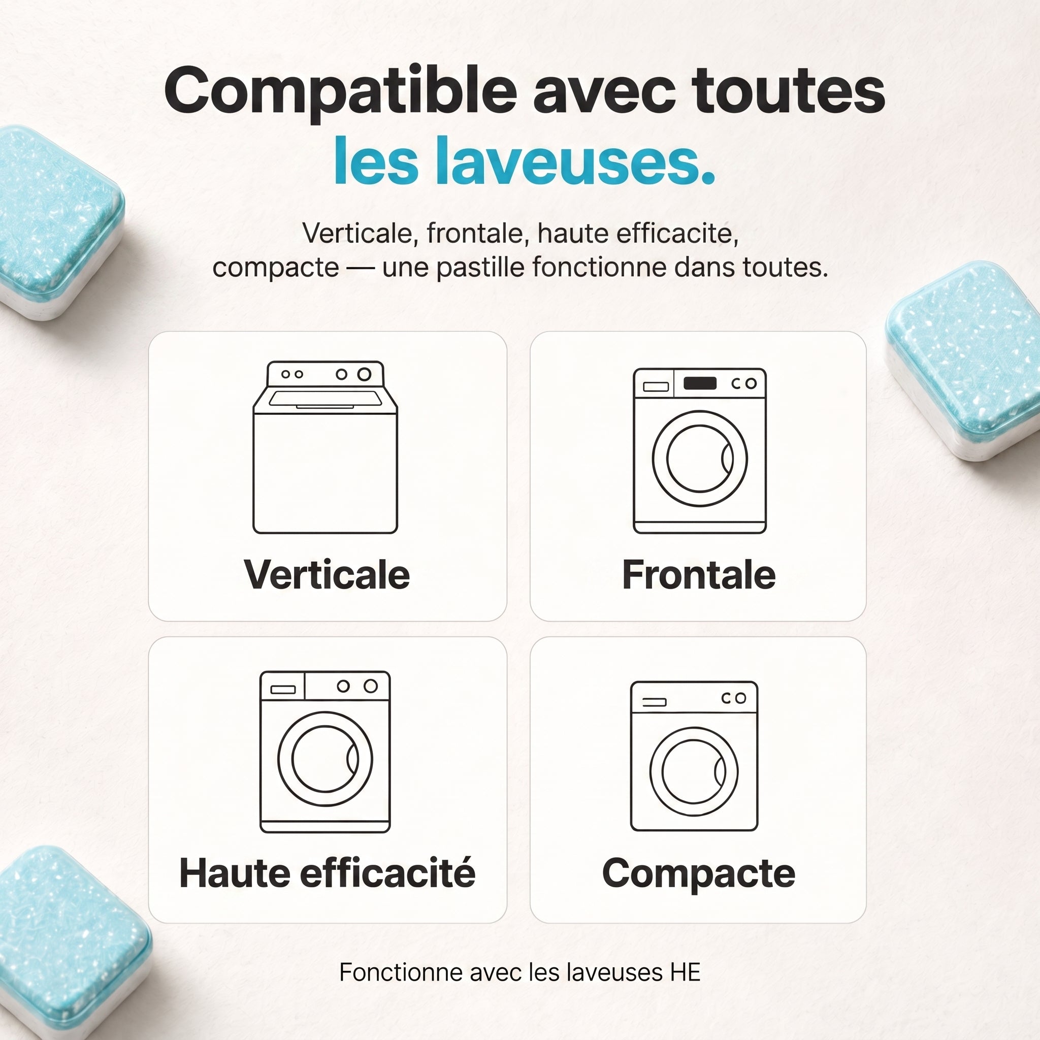 fello™ - Pastilles Nettoyantes pour Laveuse | Formule Spéciale Animaux