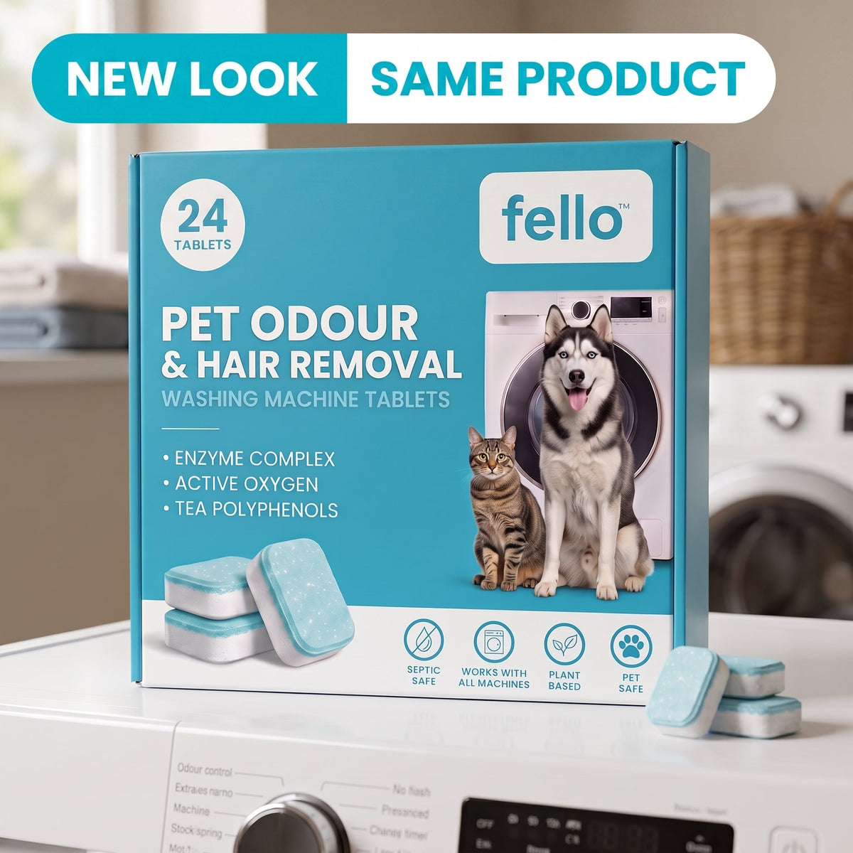 Fello™ - Pet-Formulated Washing Machine Cleaning Tablets